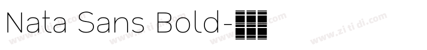 Nata Sans Bold字体转换